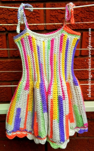 baby sundress crochet pattern by the knitting scientist